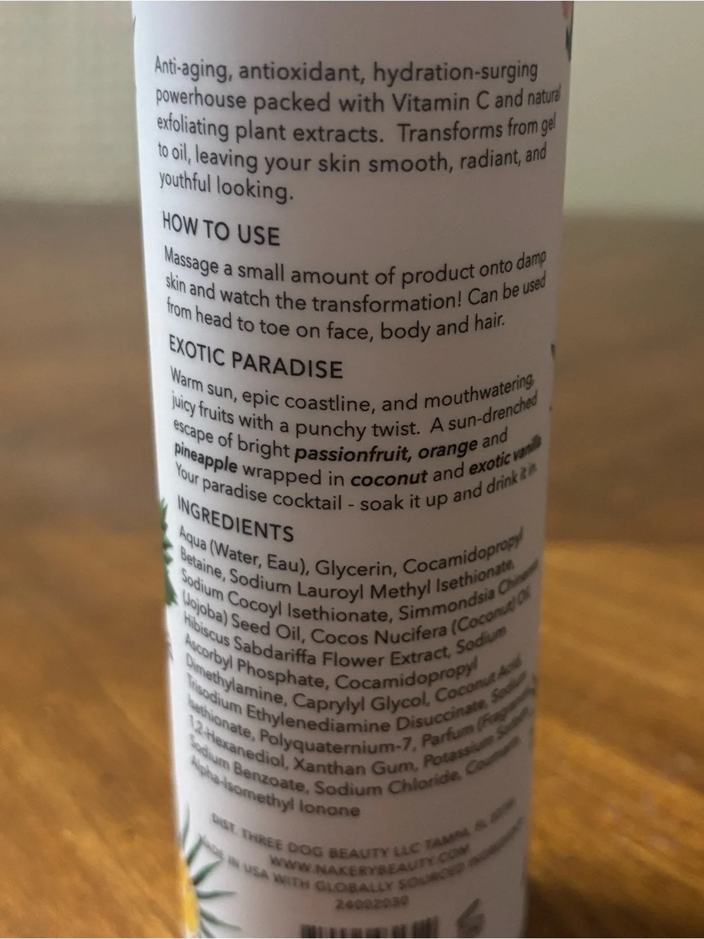 Nakery Beauty Hydra-C Oil-to-Foam Cleanser Face & Body